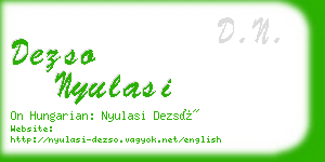 dezso nyulasi business card